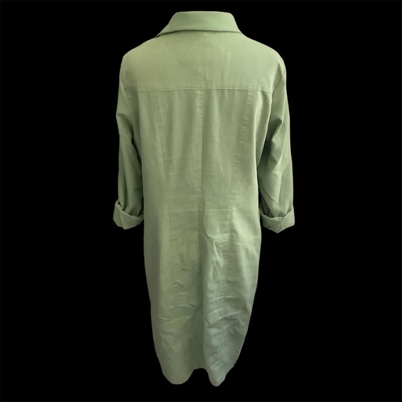 Mossimo Dutte Shirt Dress Leather Accents & Chic Buttons - Picture 3 of 9